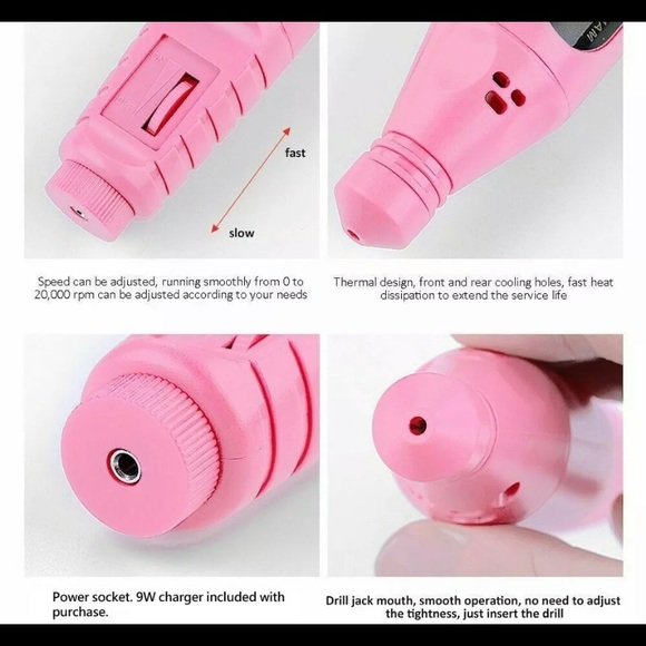 Manicure Electric Nail File Pink - Picture 8 of 9